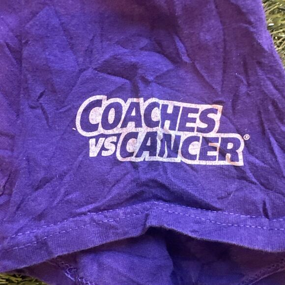 Hamburg Lacrosse Bulldog EST 1976 Coachs Vs Cancer Purple Shirt Mens Large - Picture 8 of 10